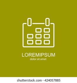 Web line icon. Calendar