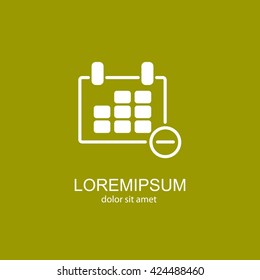 Web line icon. Calendar