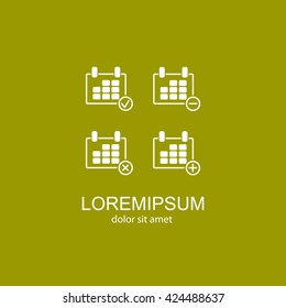 Web line icon. Calendar