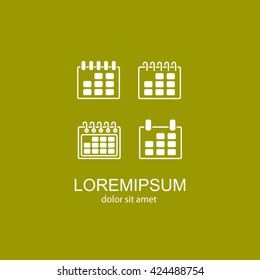 Web line icon. Calendar