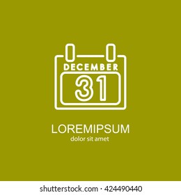 Web line icon. Calendar