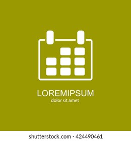 Web line icon. Calendar