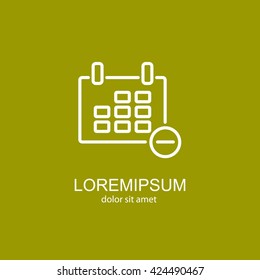 Web line icon. Calendar