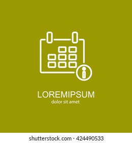 Web line icon. Calendar