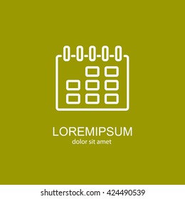 Web line icon. Calendar