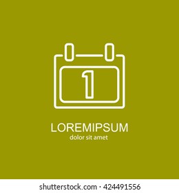 Web line icon. Calendar