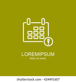 Web line icon. Calendar