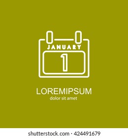 Web line icon. Calendar
