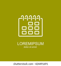 Web line icon. Calendar