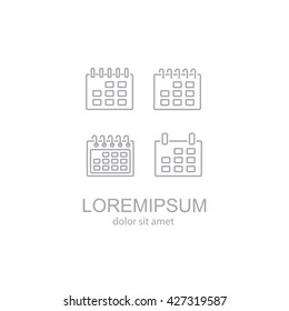 Web line icon. Calendar