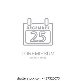 Web line icon. Calendar