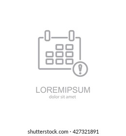 Web line icon. Calendar