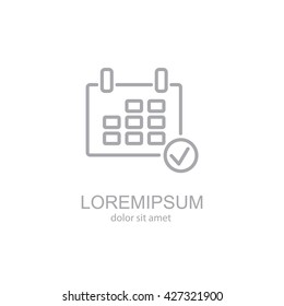 Web line icon. Calendar