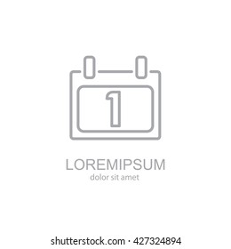 Web line icon. Calendar