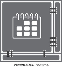 Web line icon. Calendar
