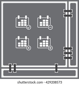 Web line icon. Calendar