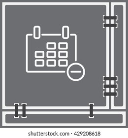 Web line icon. Calendar