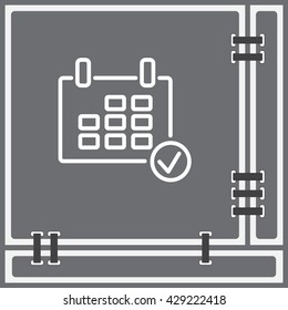 Web line icon. Calendar