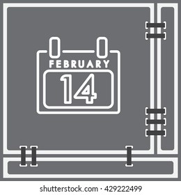 Web line icon. Calendar