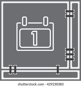 Web line icon. Calendar