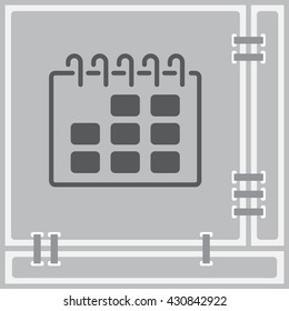 Web line icon. Calendar