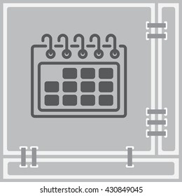 Web line icon. Calendar