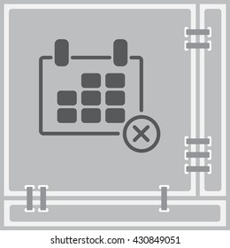 Web line icon. Calendar
