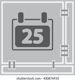 Web line icon. Calendar