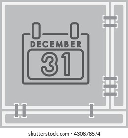 Web line icon. Calendar