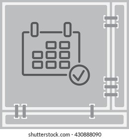 Web line icon. Calendar