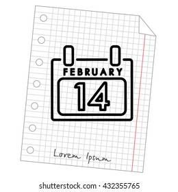 Web line icon. Calendar