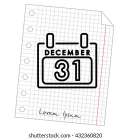 Web line icon. Calendar