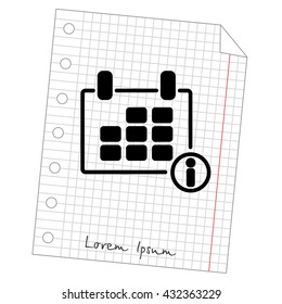 Web line icon. Calendar