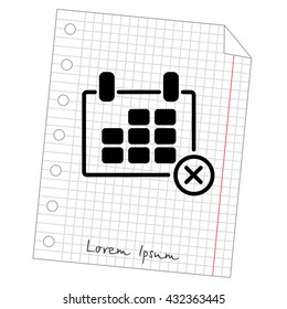 Web line icon. Calendar