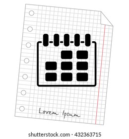 Web line icon. Calendar