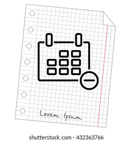 Web line icon. Calendar