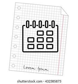 Web line icon. Calendar