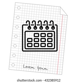 Web line icon. Calendar