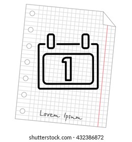 Web line icon. Calendar