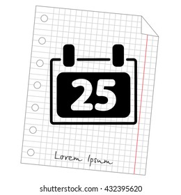 Web line icon. Calendar