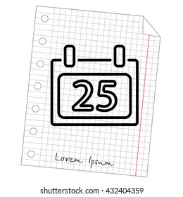 Web line icon. Calendar
