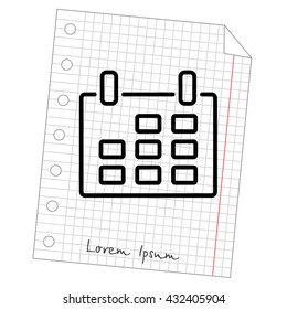 Web line icon. Calendar