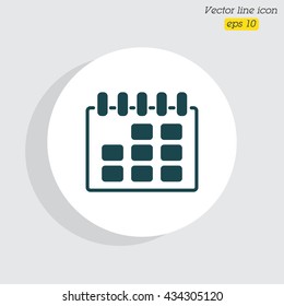 Web line icon. Calendar