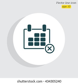 Web line icon. Calendar