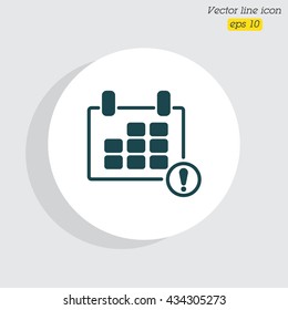 Web line icon. Calendar