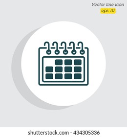 Web line icon. Calendar