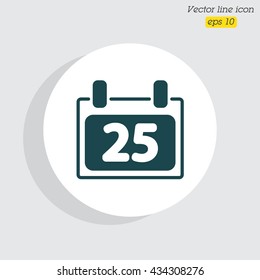 Web line icon. Calendar