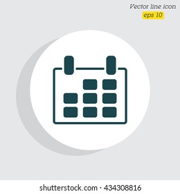 Web line icon. Calendar