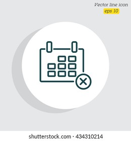 Web line icon. Calendar