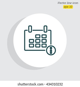 Web line icon. Calendar